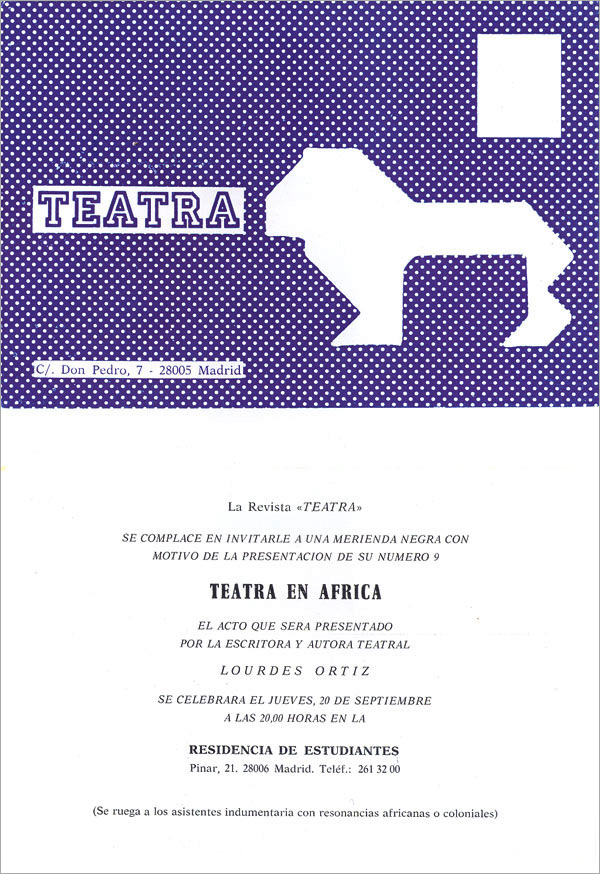 Tarjeta de presentación de Teatra 9